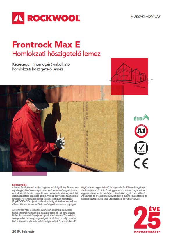 Rockwool Frontrock Max E adatlap