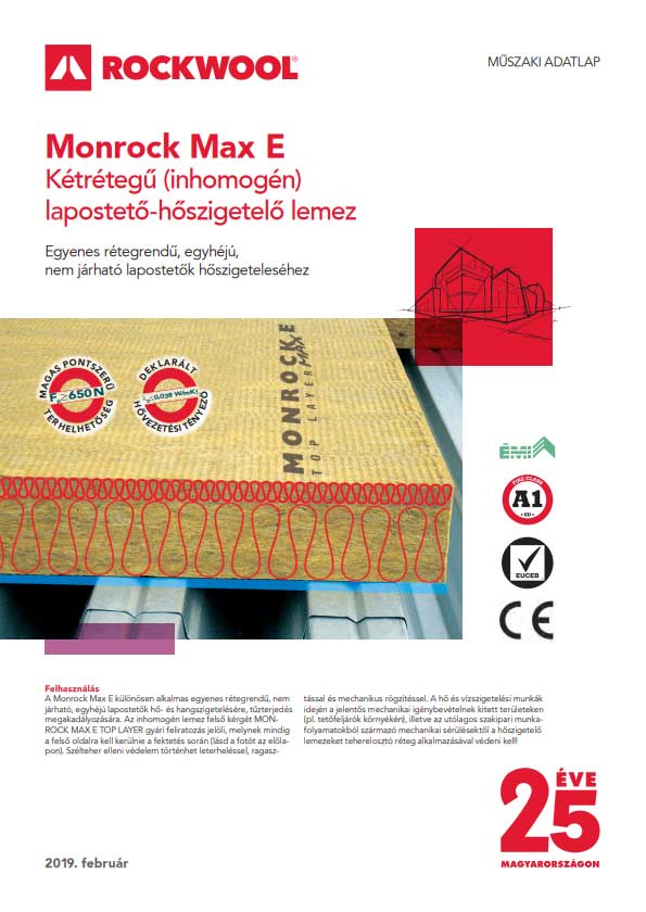 Rockwool Monrock Max E adatlap